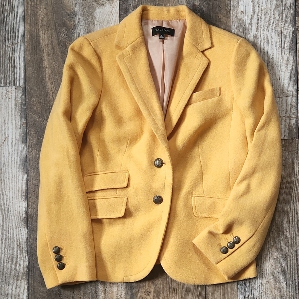 Talbots Mustard Yellow Blazers & Suit Jackets